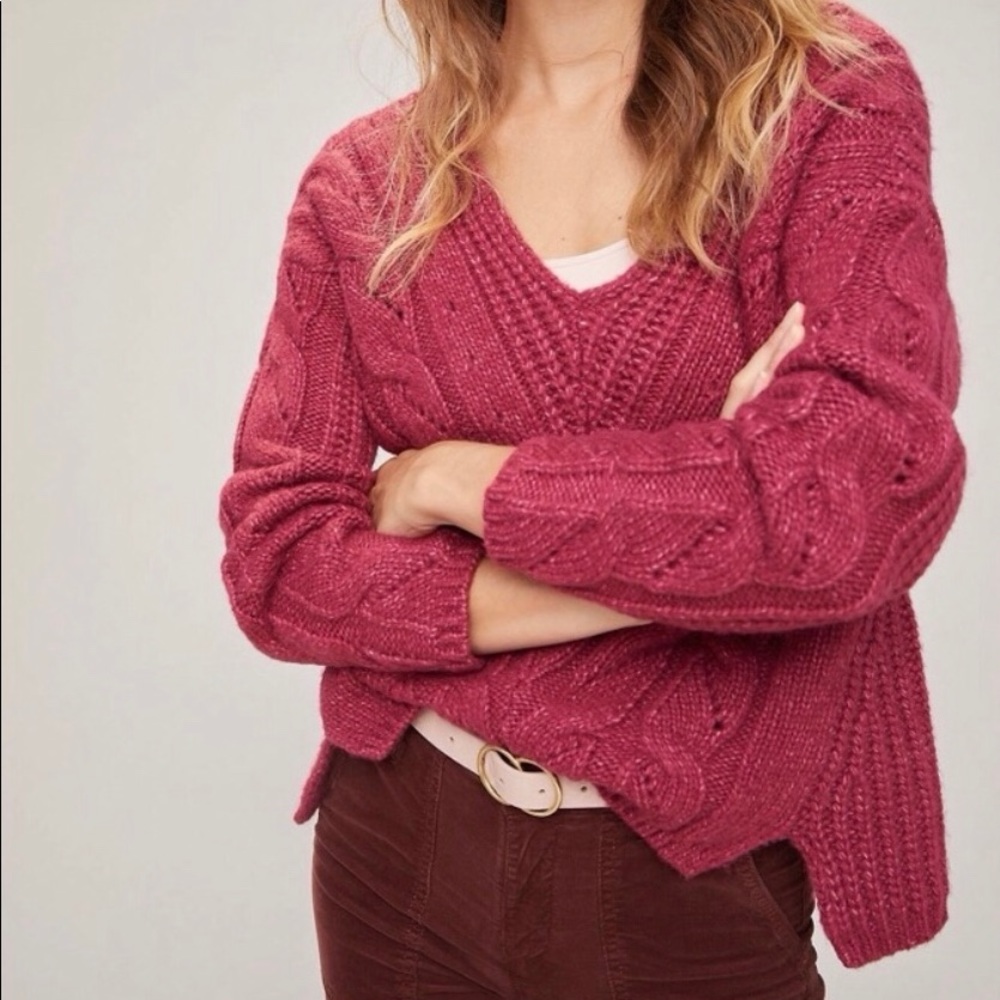 ANTHROPOLOGIE Ramona‎ Cable Knit Sweater